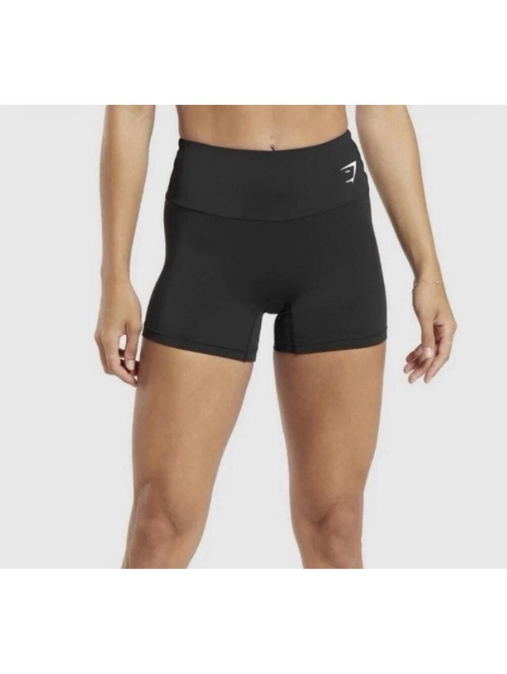 Women’s Gymshark Black High Rise Tight Training 4” Shorts S
